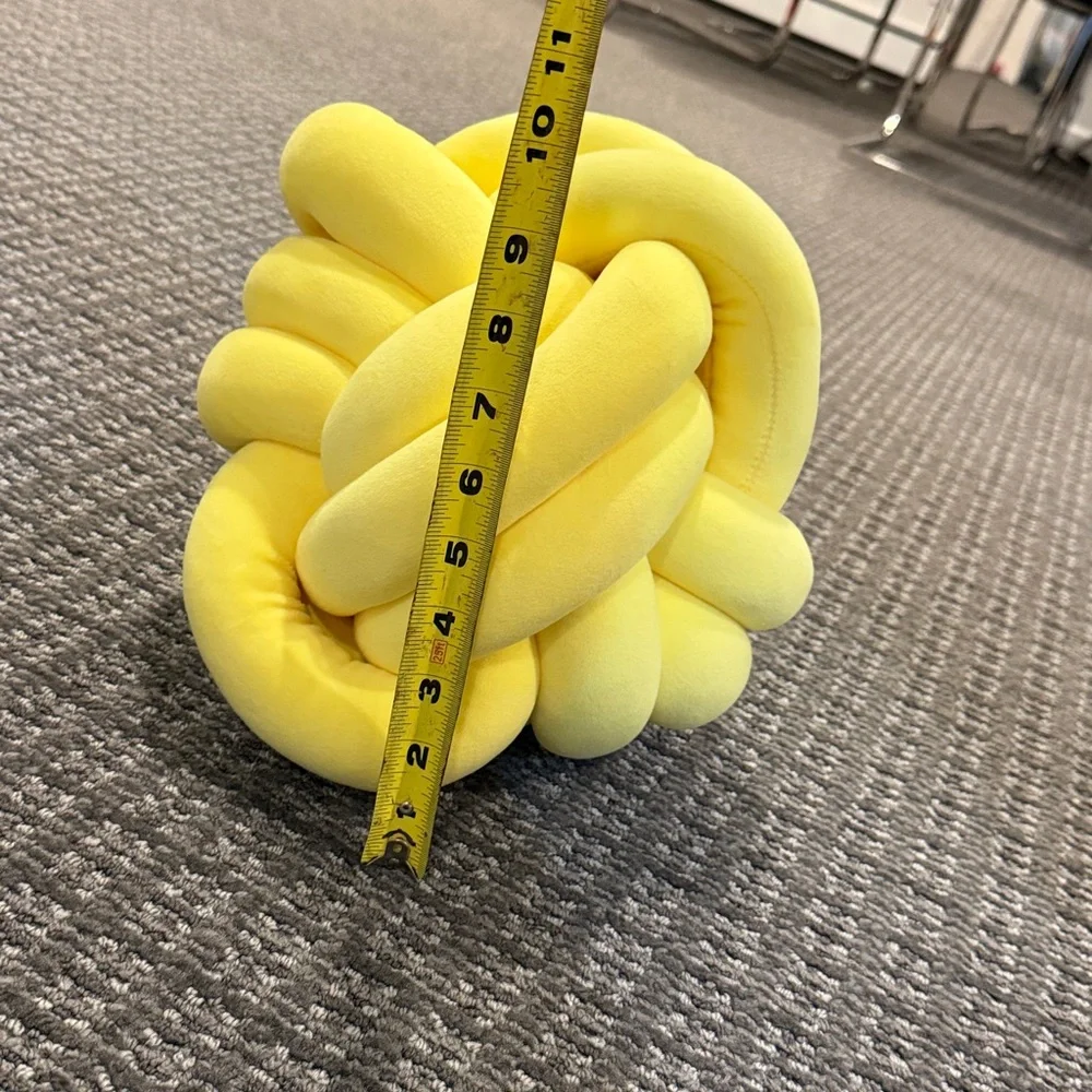 Yellow Knot Pillow